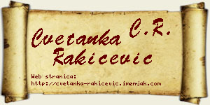 Cvetanka Rakićević vizit kartica